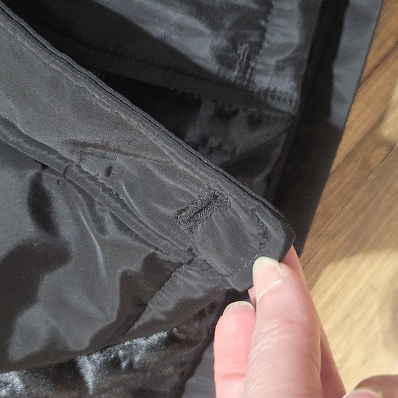 DENNIS BY DENNIS BRASSO Black Water Resistant Quilted Interior Coat Gold Buttons - Picture 9 of 15